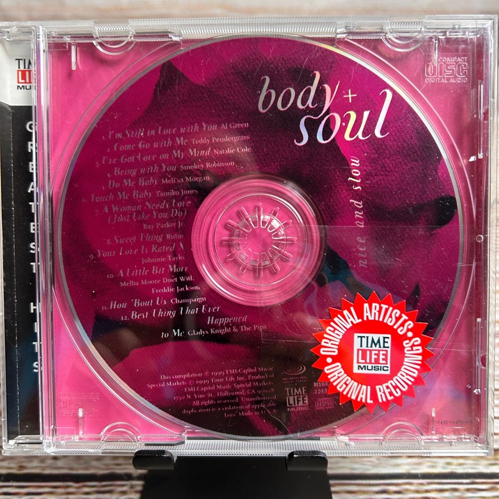 Time Life Body + Soul Nice and Slow CD Sensual Soul Collection 1999 R&B Hits